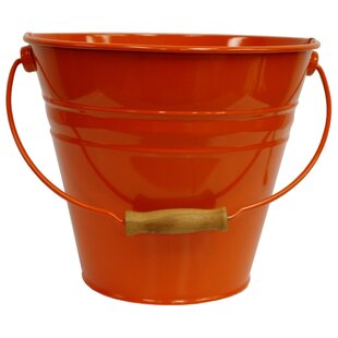 10” Galvanized Metal “Pumpkin Patch Farms” Buckets with Handles