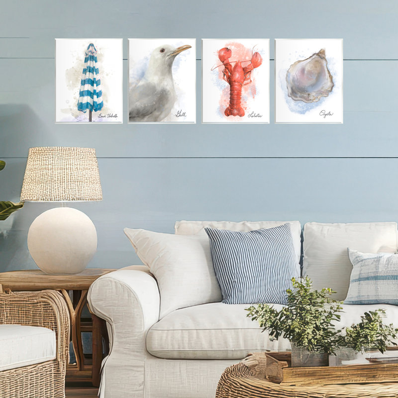 Plaque murale «Honeybloom Coastal Beach Creatures» par Matthew Piotrowicz