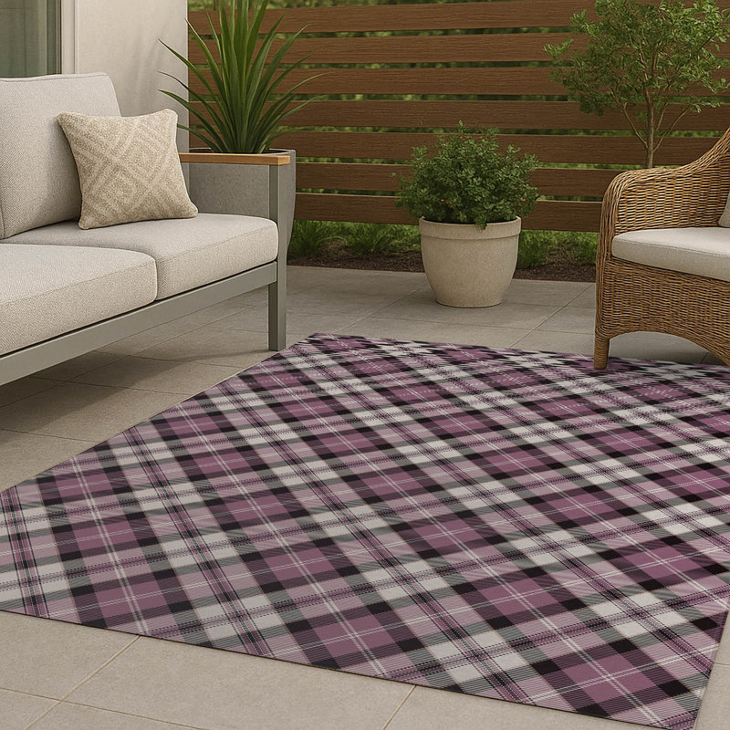 Tapis d'extérieur antidérapant à carreaux Anthony, Rectangle 4pi x 6 pi