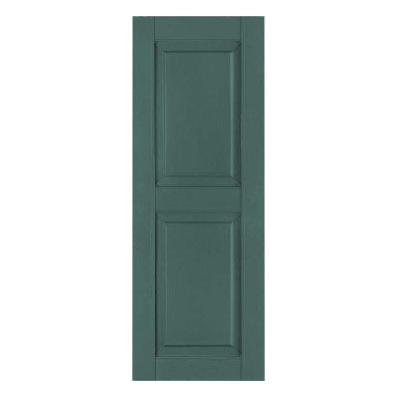 Volet à panneau surélevé personnalisé (paire), Vert pin, 12", 35"