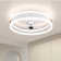 15.75" Low Profile Modern Style LED Ceiling Fan Light, APP+Remote Control, 6-Speed Fan, All Seasons
