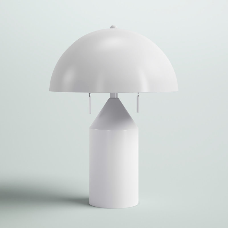 Lampe de table en métal Braintree, Blanc