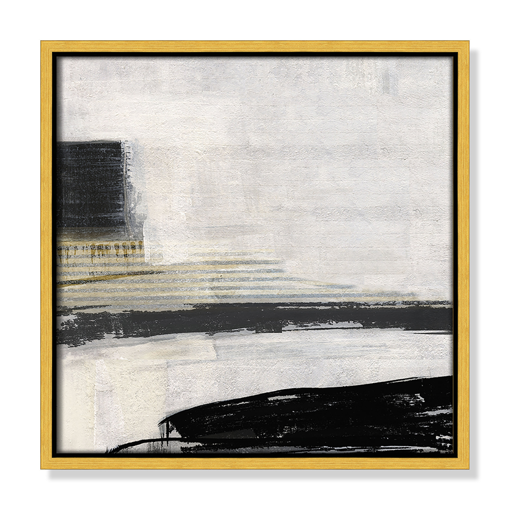 La Bande I Print by Sally Swatland, Gold, 13.5" H x 13.5" W