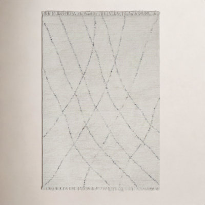 Hand-Woven Striped Wool Rug