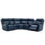Ensemble de salon Avani 6 pièces, 2 fauteuils inclinables électriques, sectionnel en cuir, appuie-tête électrique-708719179-711457992