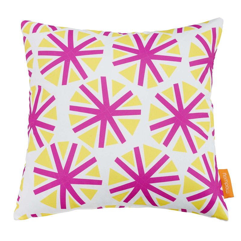 Starburst Patterned Two Piece Outdoor Patio Pillow Set