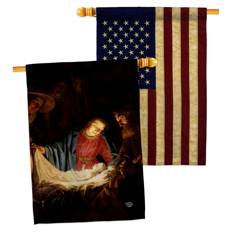 Double Sided 40'' H x 28'' W Polyester House Flag