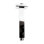 Bras de douche carré noir mat 6 po