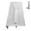 Baignoire en alcôve en acrylique blanc brillant avec drain extérieur 66 po x 32 po Streamline-101699571