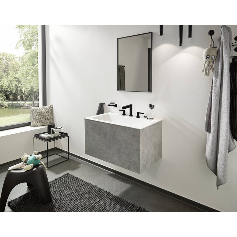 hansgrohe Finoris Widespread Faucet 110 with Pop-up Drain, 1.2 GPM, Matte Black