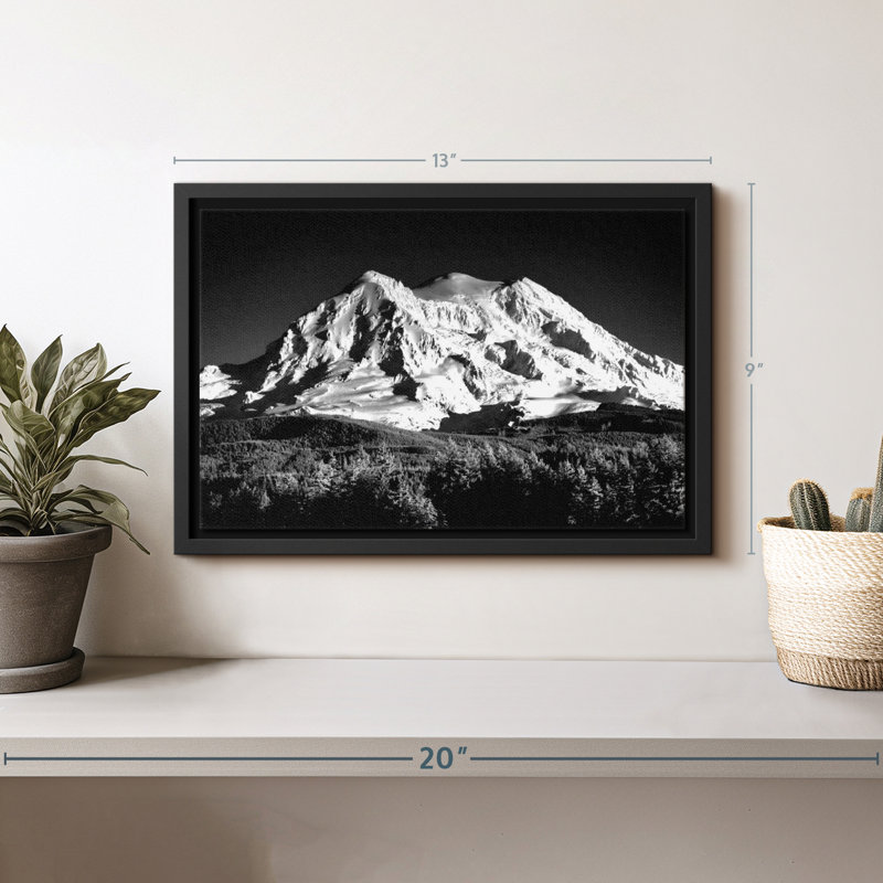 Mont Shasta, impression sur toile monochrome, H 9 po x l 13 po