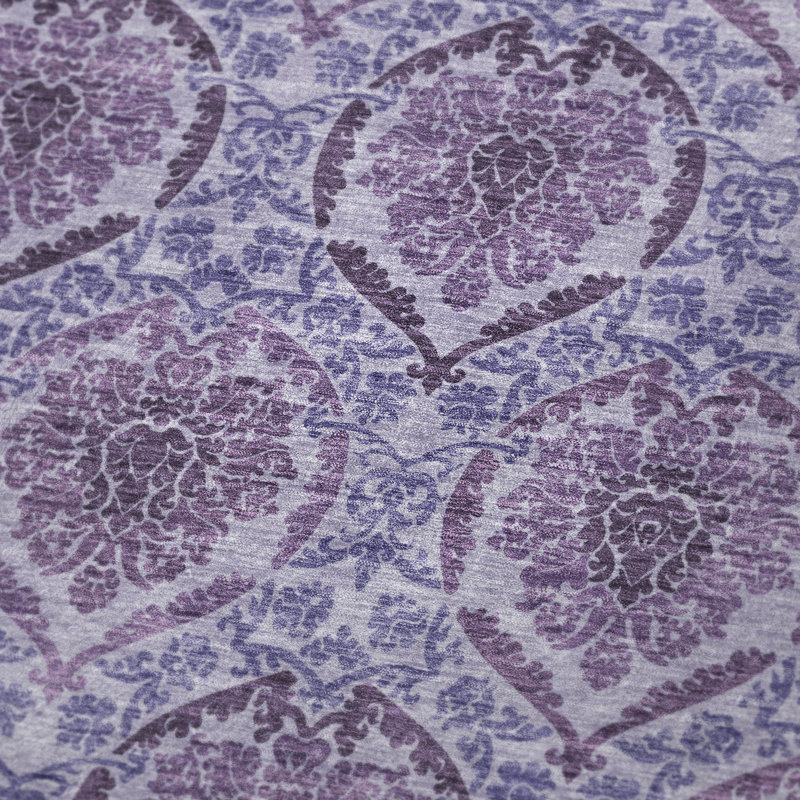 Jeté en médaillon Addison Sherpa ASB811, Aubergine