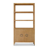 Caribe Solid Wood Etagere Bookcase