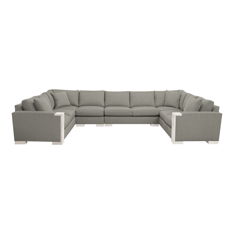 Michael Weiss 4-Piece Abingdon Sectional, Tuck Graphite, Casa Blanca