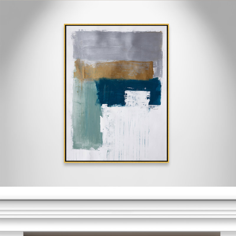 «Quiet Meadow I Print» par Fredrick Ashcroft, Toile avec cadre, L 31,5 po x H 41,5 po, Flotteur doré
