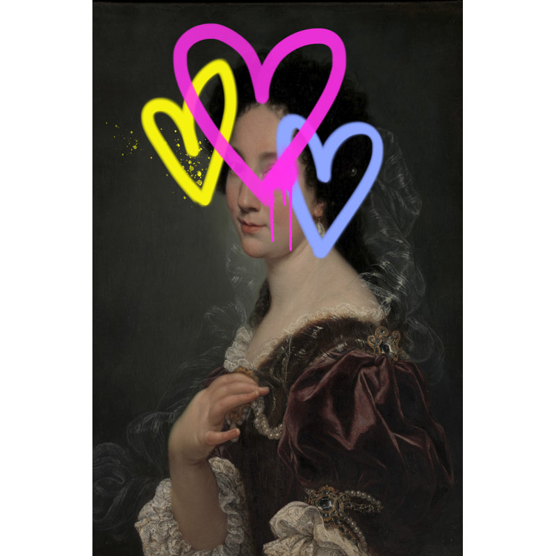 Concealed Portrait II by Victoria Barnes - Graphic Art Print, 46cm H x 30cm W,  Wrapped Canvas
