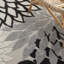 Tapis intérieur / extérieur noir / gris / blanc à motif floral Arnelle-879009601