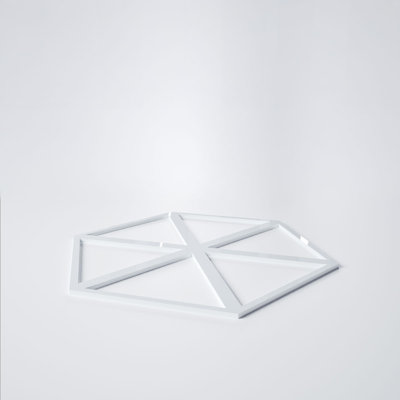 Panneaux muraux décoratifs en acrylique Pendleton, très petit, l 7 3/8 po x H 8 1/2 po x T 1/8 po, blanc