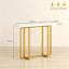 100 cm W Faux Marble Top Console Table