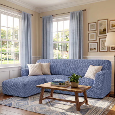 Snug Fit Slipcover for Sectional Sofa - Durable Protective & Pet-Friendly - Embrace Collection