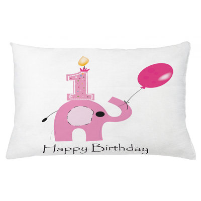1St Birthday Indoor / Outdoor Lumbar Pillow Cover
