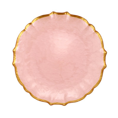 Assiette plate en verre baroque