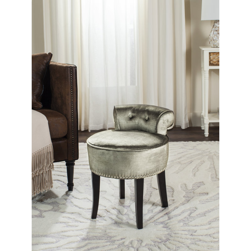 Abordale Solid Wood Accent Stool, Deep Sage