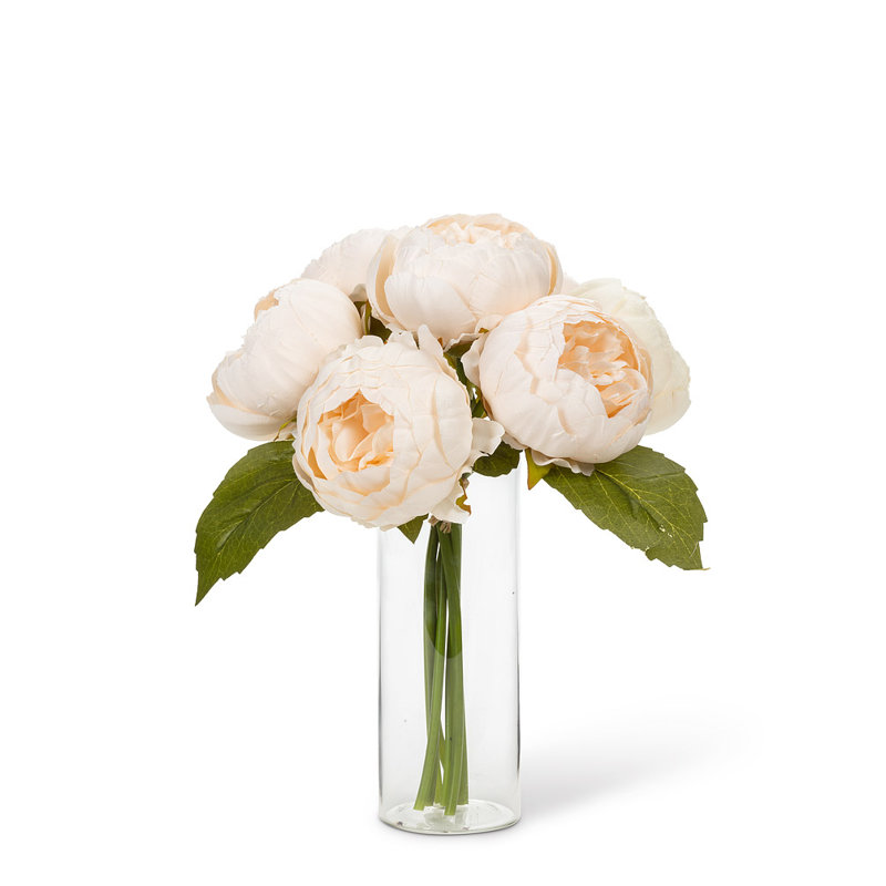 Tige de pivoine dans un vase, Ivoire