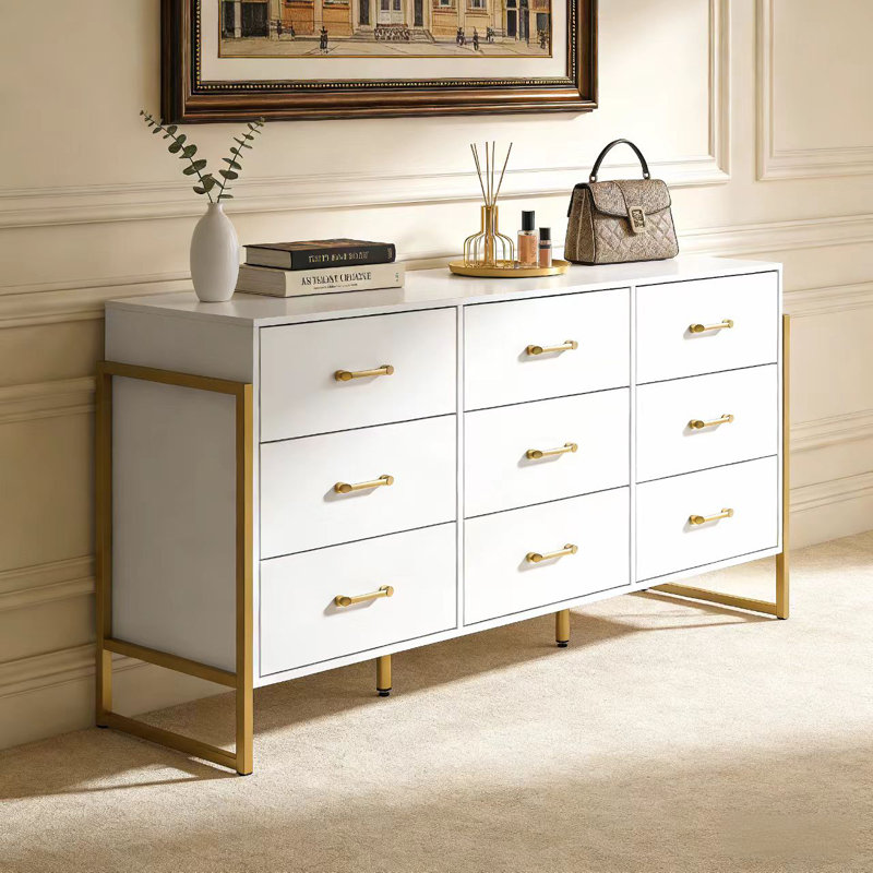 Hopkinton 61.4'' W 9 - Drawer Dresser, White