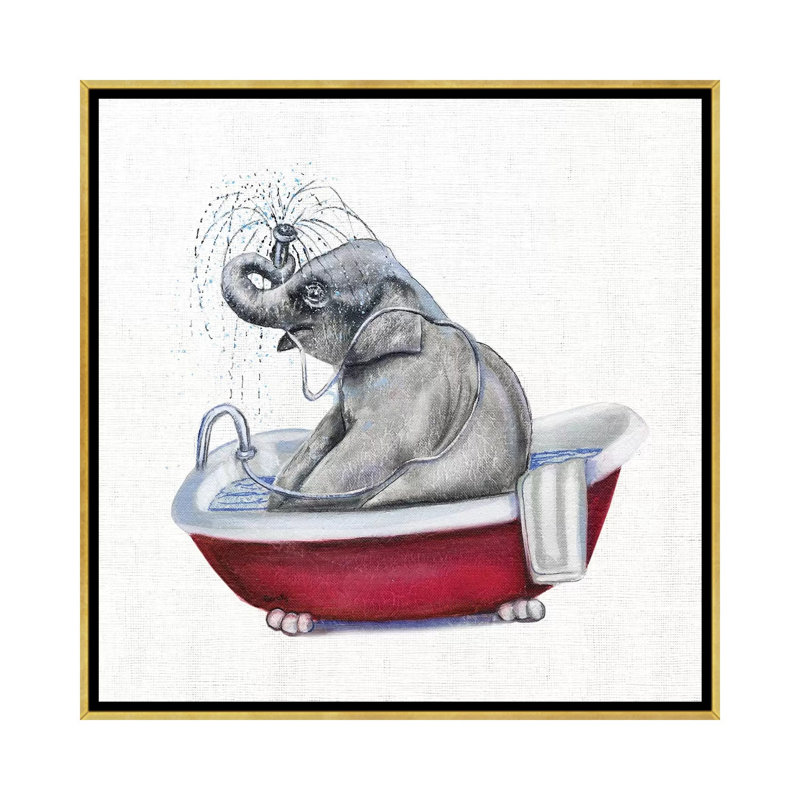 «Bathing Beauty II» - reproduction, H 12 po x l 12 po x P 1,5 po, Toile avec cadre doré