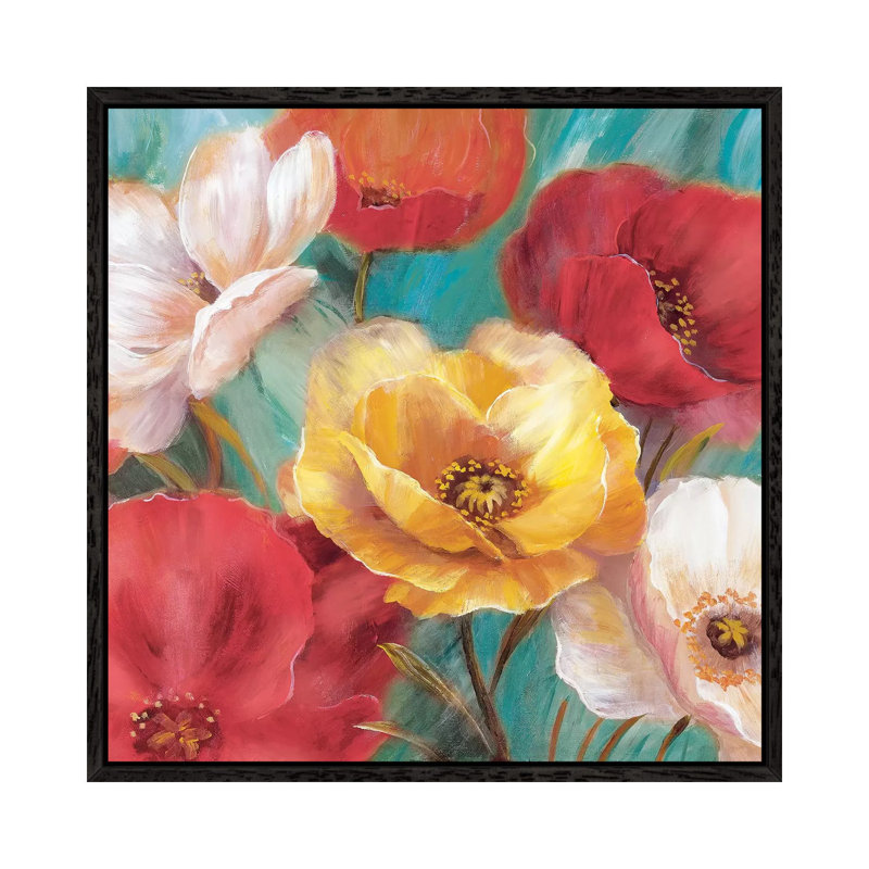 Jardin De Primavera 1 Piece Wall Art on Canvas, 66.04 cm H x 66.04 cm W, Black Framed