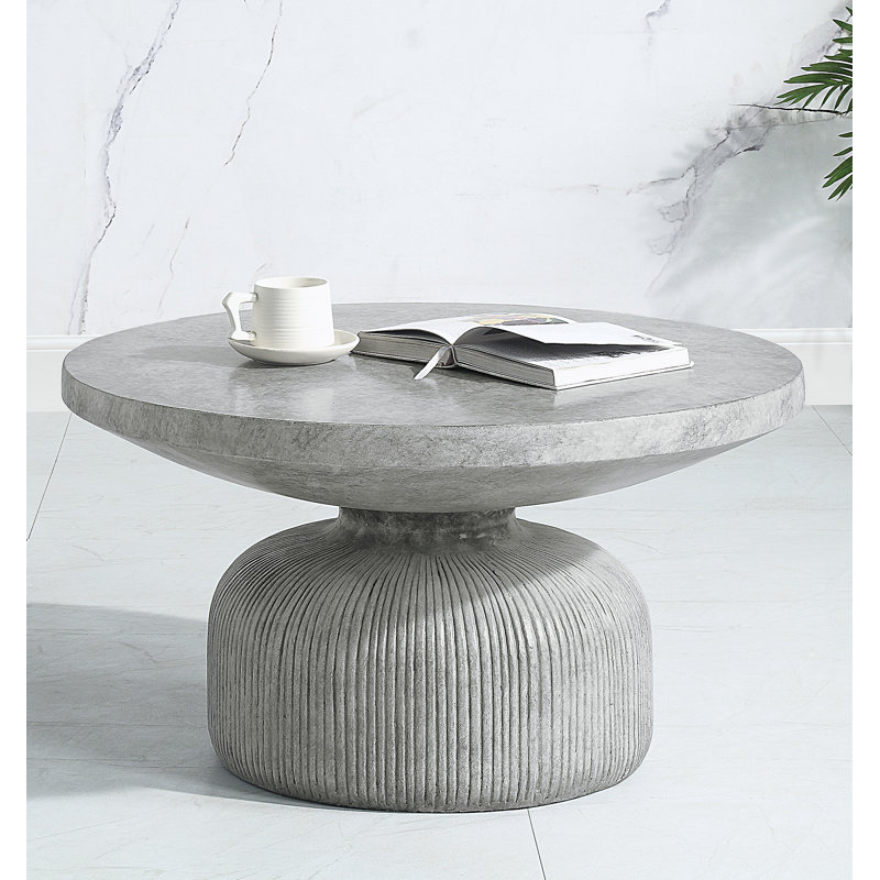 Weathered Gray Finish Coffee Table