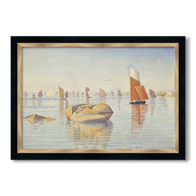 Concarneau, Quiet Morning, Opus 219, 1891-Paul Signac-Custom Framed Canvas