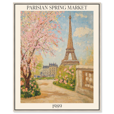Parisian Spring Market Monet Inspired Poster by Art Remedy