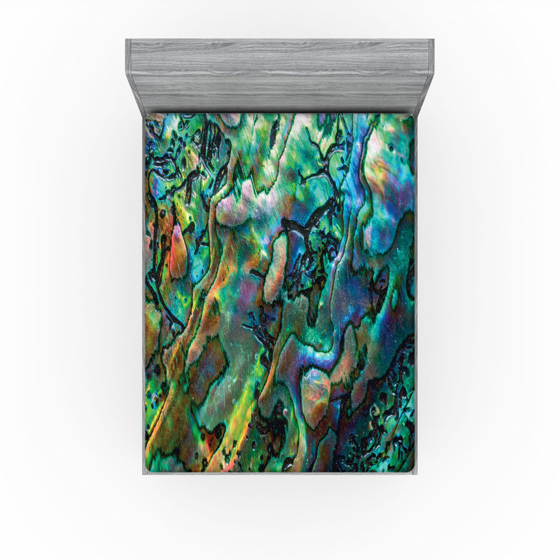 Ensemble de 2 draps-housses Ambesonne, Drap-housse grand, Multicolore / abstrait 3