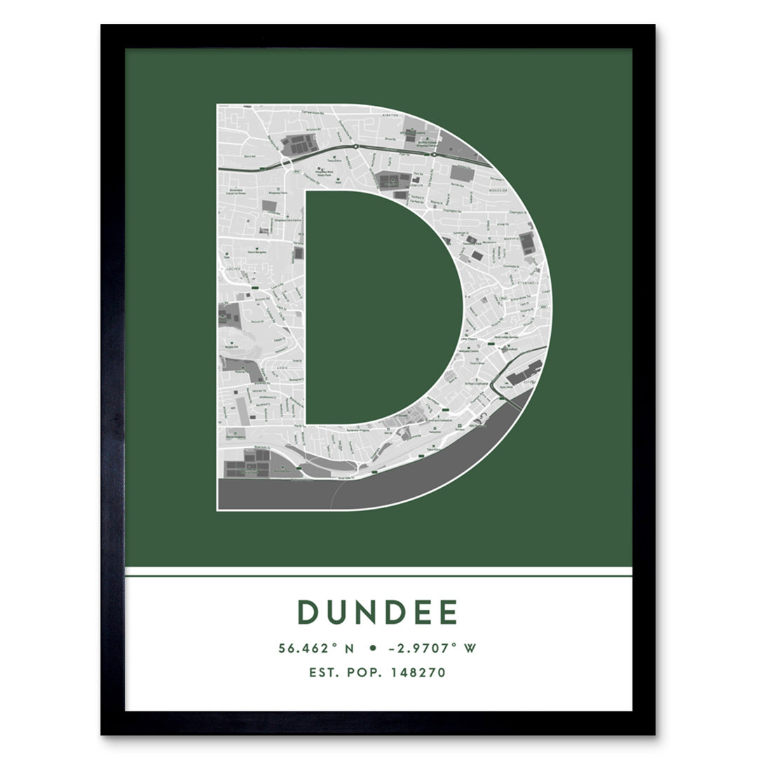 Dundee Scotland United Kingdom City - Single Picture Frame Typography
