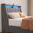 Bed Frame with LED, Wings Headboard Design-519655880-519655887