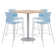 36" L Square Breakroom Table and Chair Set