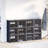 vidaXL Storage Cube Organizer Black Polypropylene Large Modular