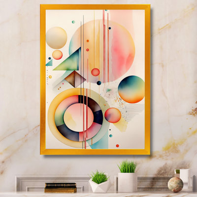 «Pastel Minimalist Multi Shape Art III», peinture sur toile