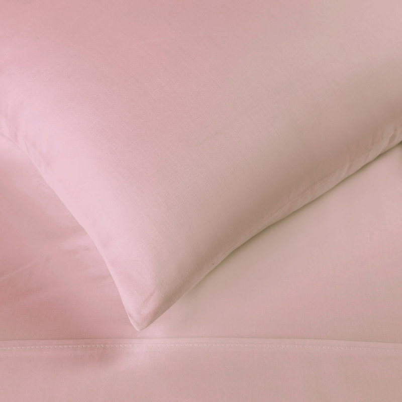 Superior 300 Thread Count Egyptian Cotton Blend Solid Pillowcases Set, Standard, Lavender