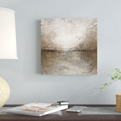 «Soft Square Landscape White Drips», reproduction d'art sur toile tendue