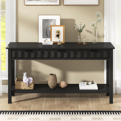 Console 60 po avec 3 tiroirs
