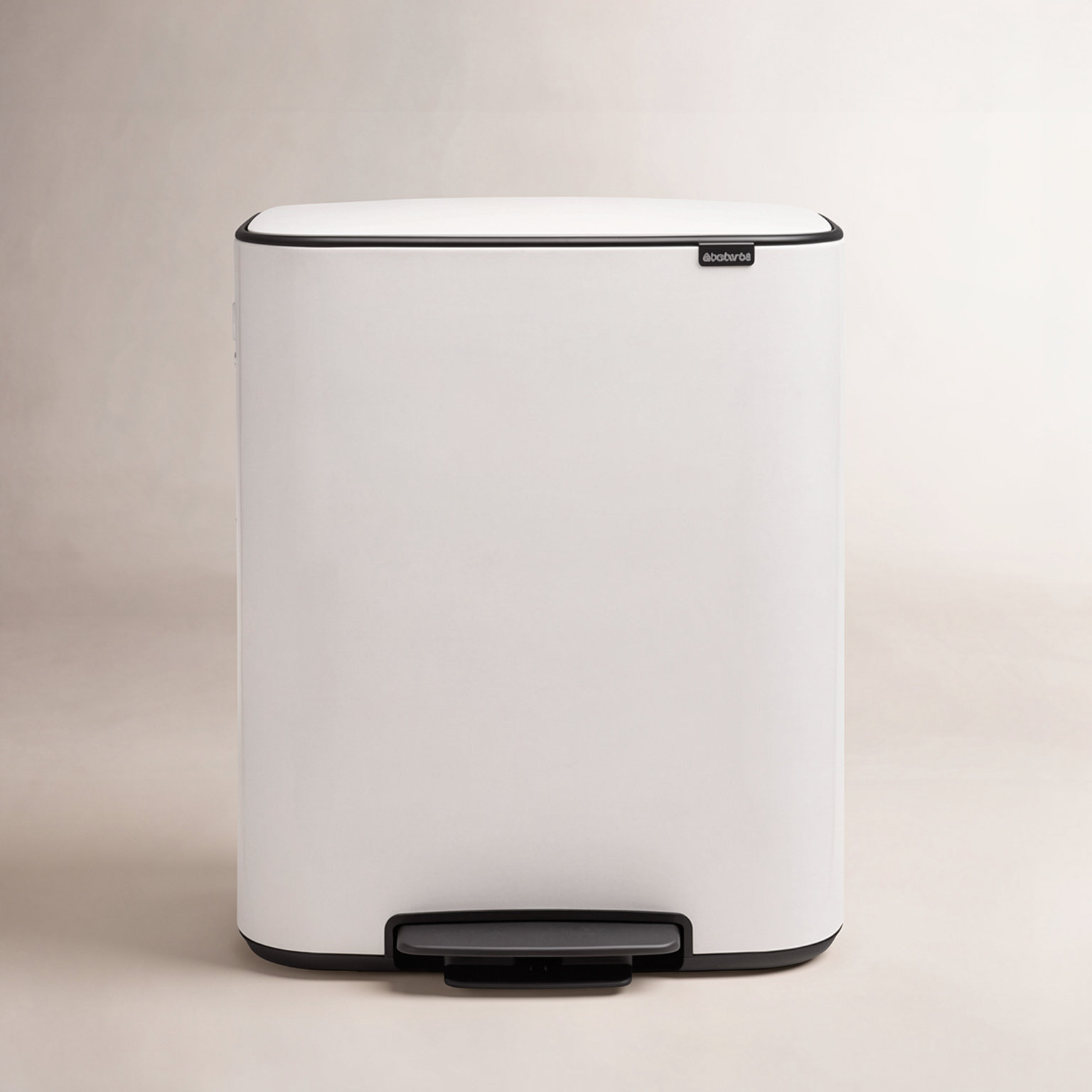 Brabantia Bo Step Dual Recycling Can, White