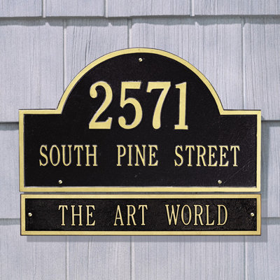Arch 3-Line Wall Address Plaque