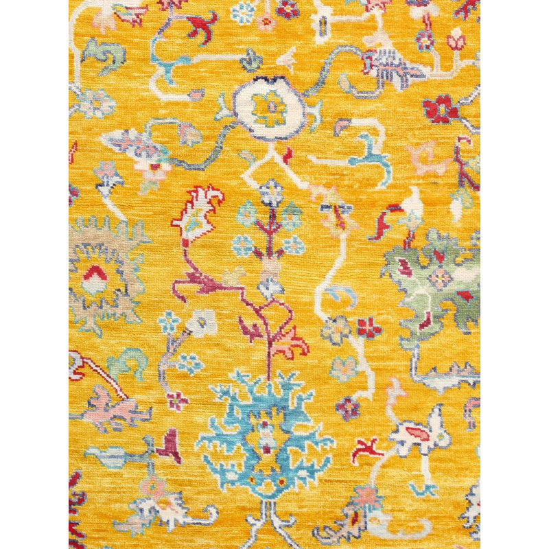Oushak Southwestern Area Rug in Yellow