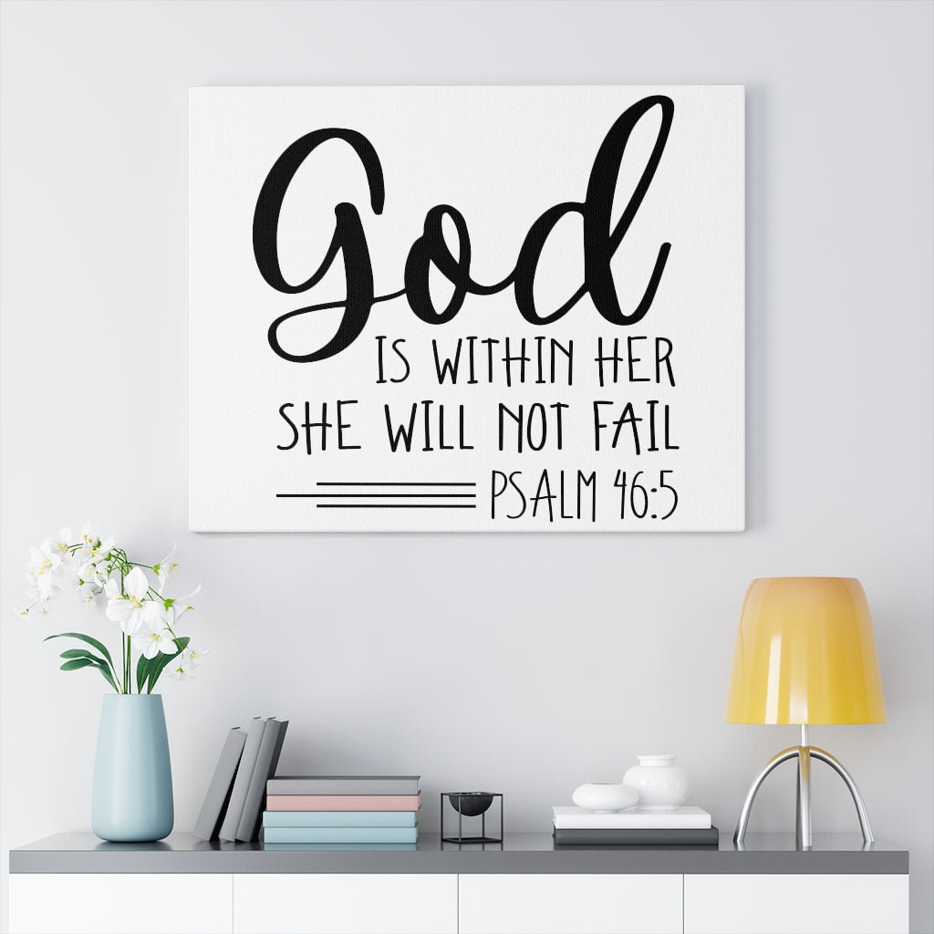 Trinx God Is in Psalm 465 Christian Wall Art Bible Verse Print Ready