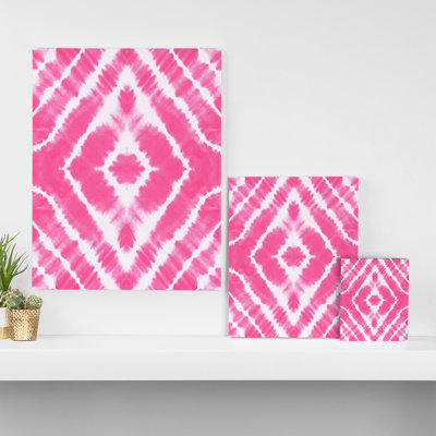 « réveil up call rose », impression sur toile tendue