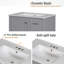 Ensemble de meuble-lavabo moderne avec lavabo 30 po, meuble-lavabo moderne avec porte à fermeture douce et 3 tiroirs, structure en bois massif-130140600-130140602