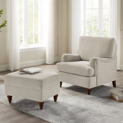 Fauteuil avec repose-pieds Ebward